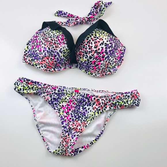 neon cheetah bikini